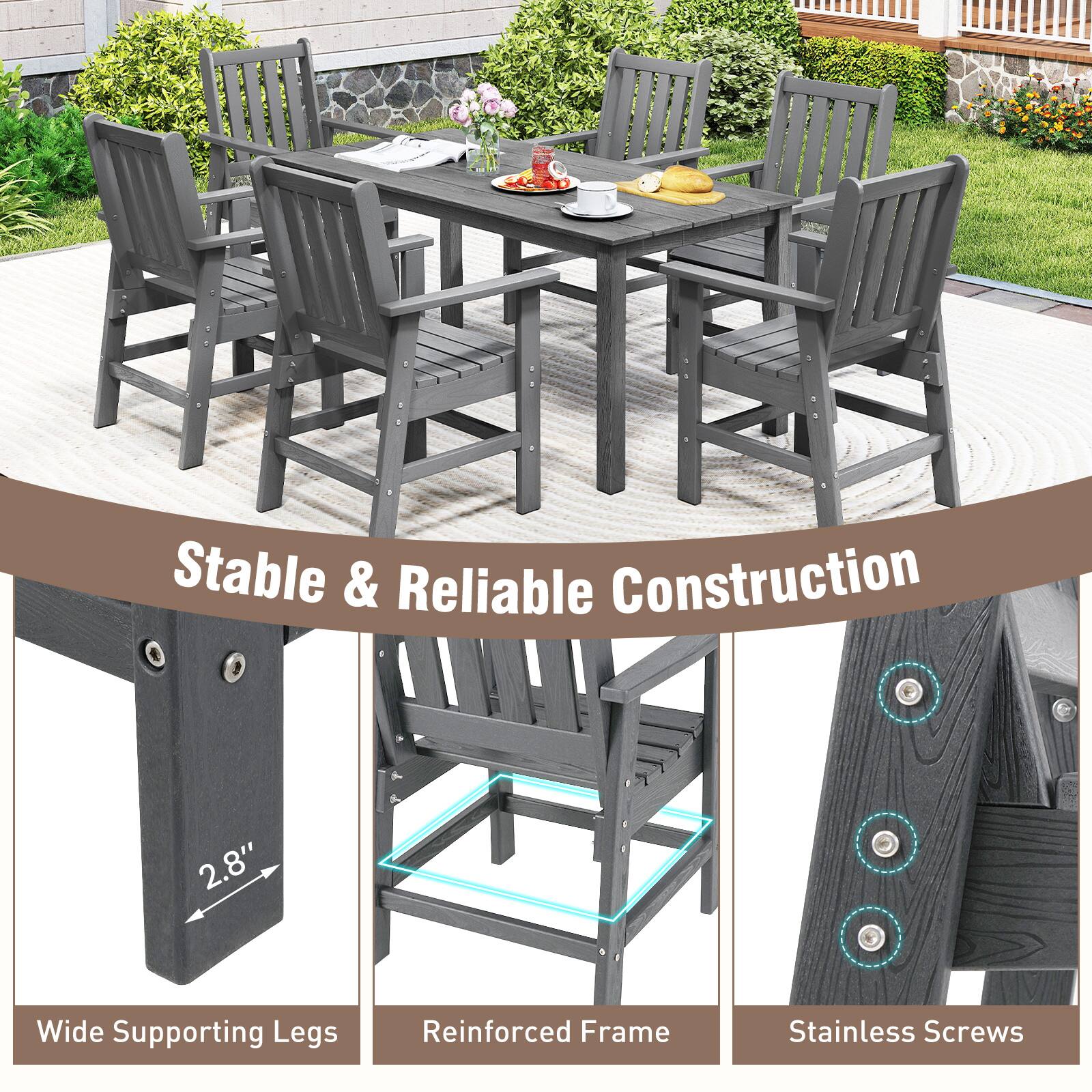Stable & Reliable Construction

- Wide Supporting Legs
- Reinforced Frame
- Stainless Screws

2.8"