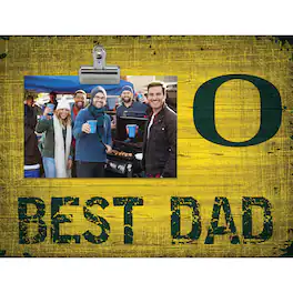 Fan Creations - Oregon Ducks 8'' x 10.5'' Best Dad Clip Frame - Multicolor