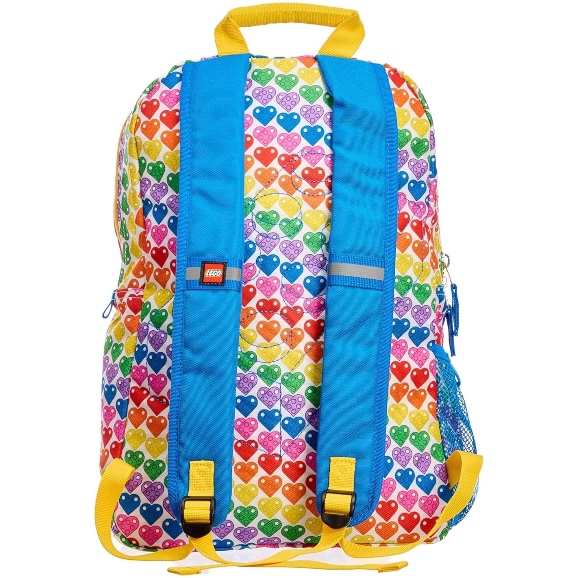 Alt View 3. LEGO - LEGO Rainbow Hearts Kids School Backpack, for Travel, On-the-Go, Back to School, with Adjustable Padded Straps - Multicolored.