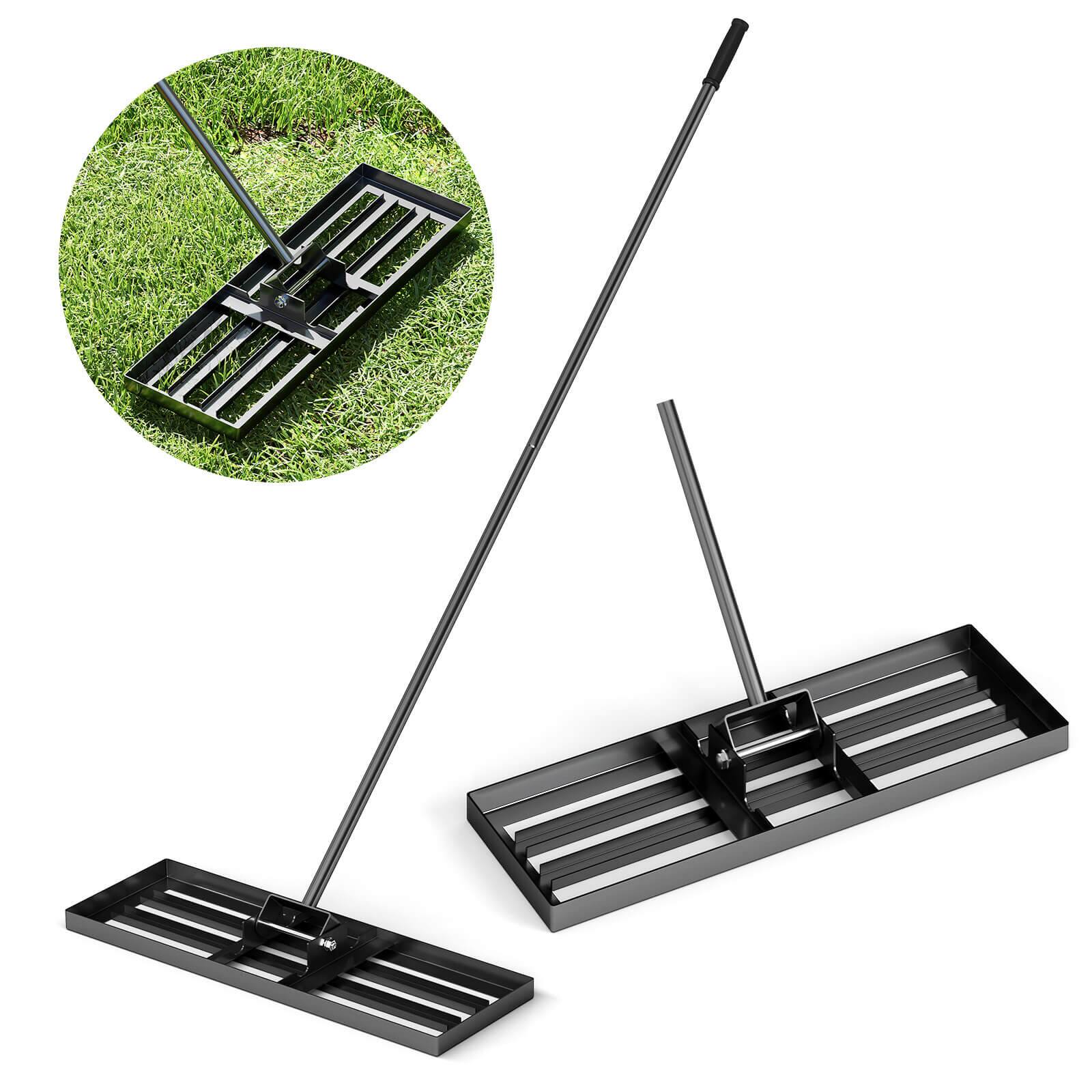 Alt View 9. Costway - Costway Lawn Leveling Rake 30" x 10" Heavy Duty Level Lawn Tool for Garden Backyard/Lawn - Black.