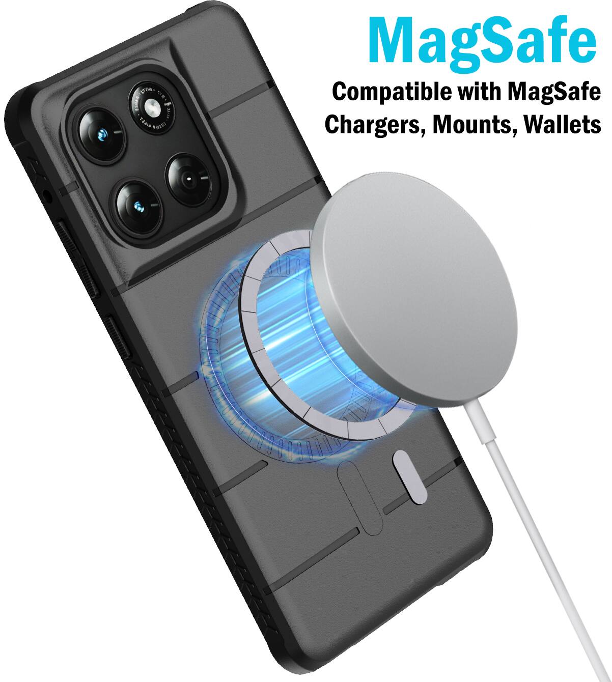 MagSafe Compatible with MagSafe Chargers, Mounts, Wallets
