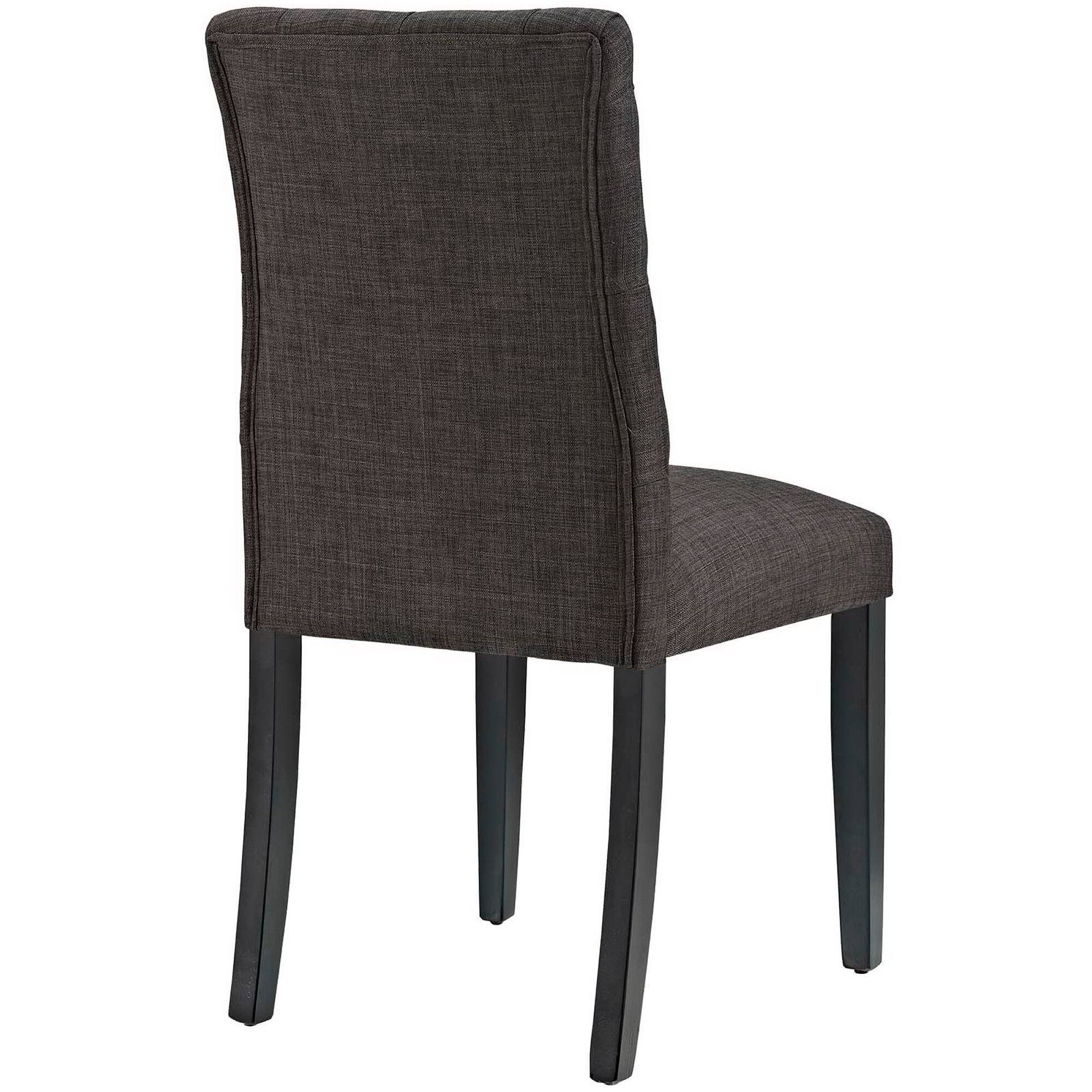 Back. Modway - Duchess Button Tufted Fabric Dining Chair by Modway - Brown.