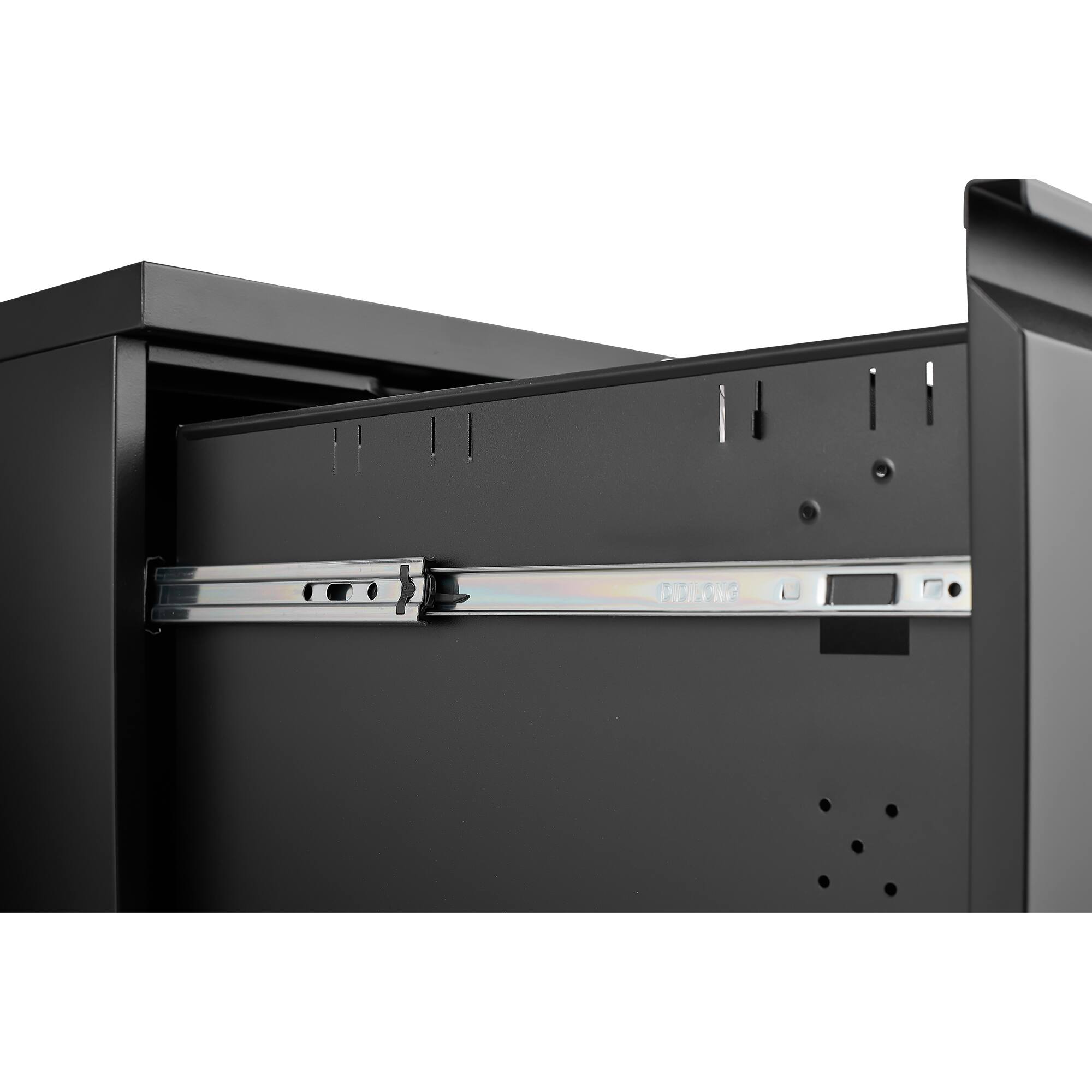 Alt View 7. GOODSILO - 2-Drawer Locking File Cabinet - Mobile Under Desk Filing for Letter/Legal/A4 - Home Office Storage - Black.
