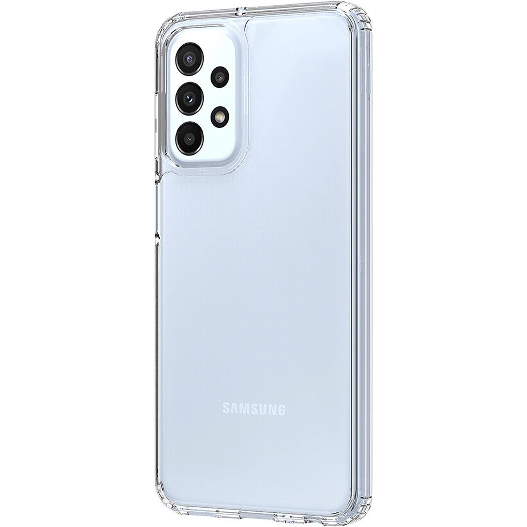Left. SaharaCase - Hybrid-Flex Hard Shell Case for Samsung Galaxy A23 5G - Clear.