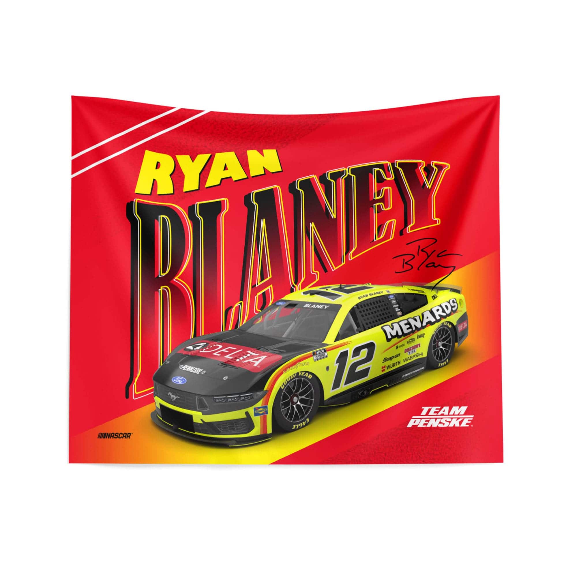 Northwest - Ryan Blaney Comet Car 34" x 40" Silk Touch Throw Blanket - Multicolor