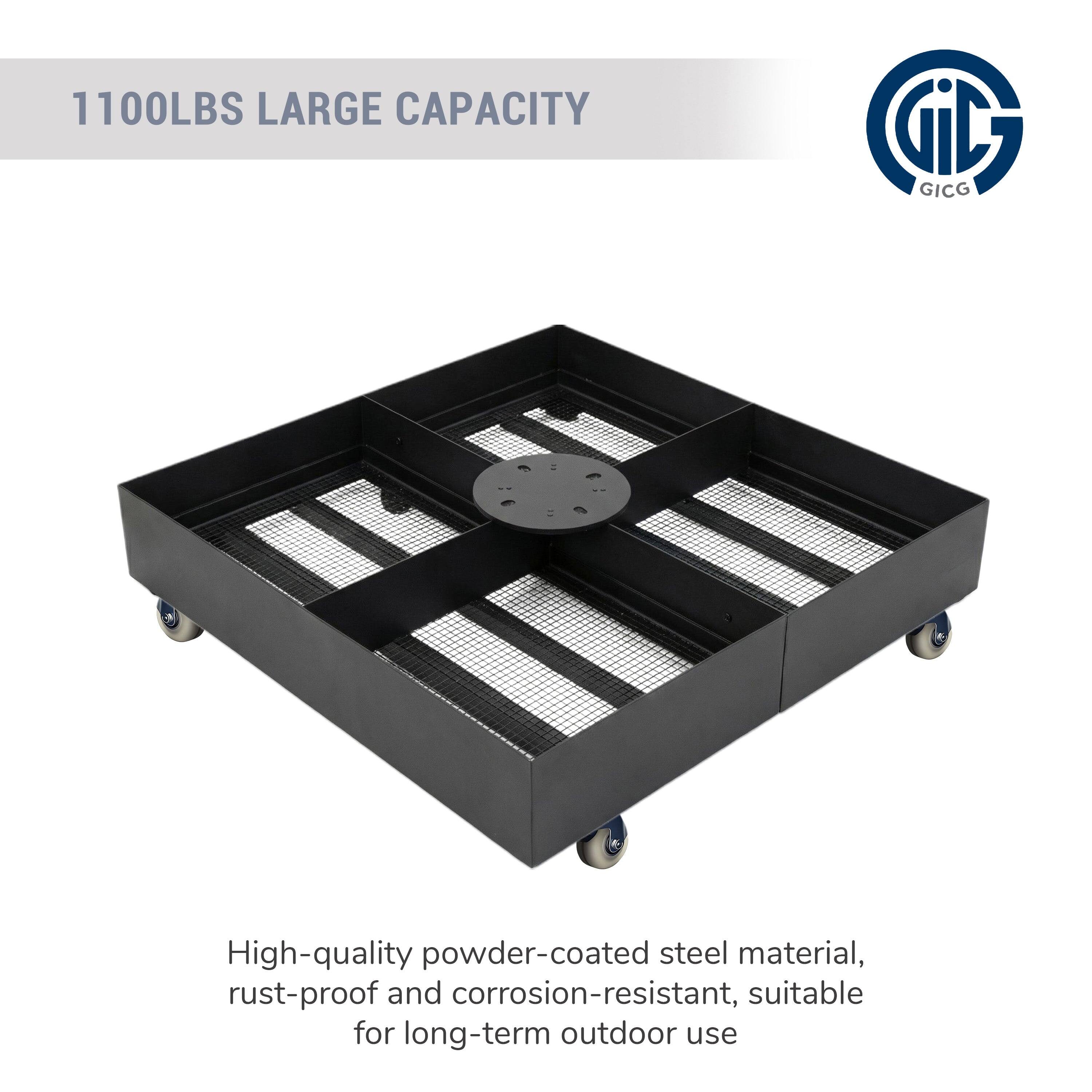 1100LBS LARGE CAPACITY

High-quality powder-coated steel material, rust-proof and corrosion-resistant, suitable for long-term outdoor use