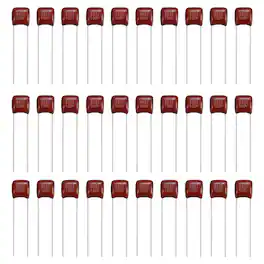 Unique Bargains - 30pcs 0.0068uF 100V CBB21/22 Metallized Polypropylene Film Capacitor for Electronics and Lamps - Red