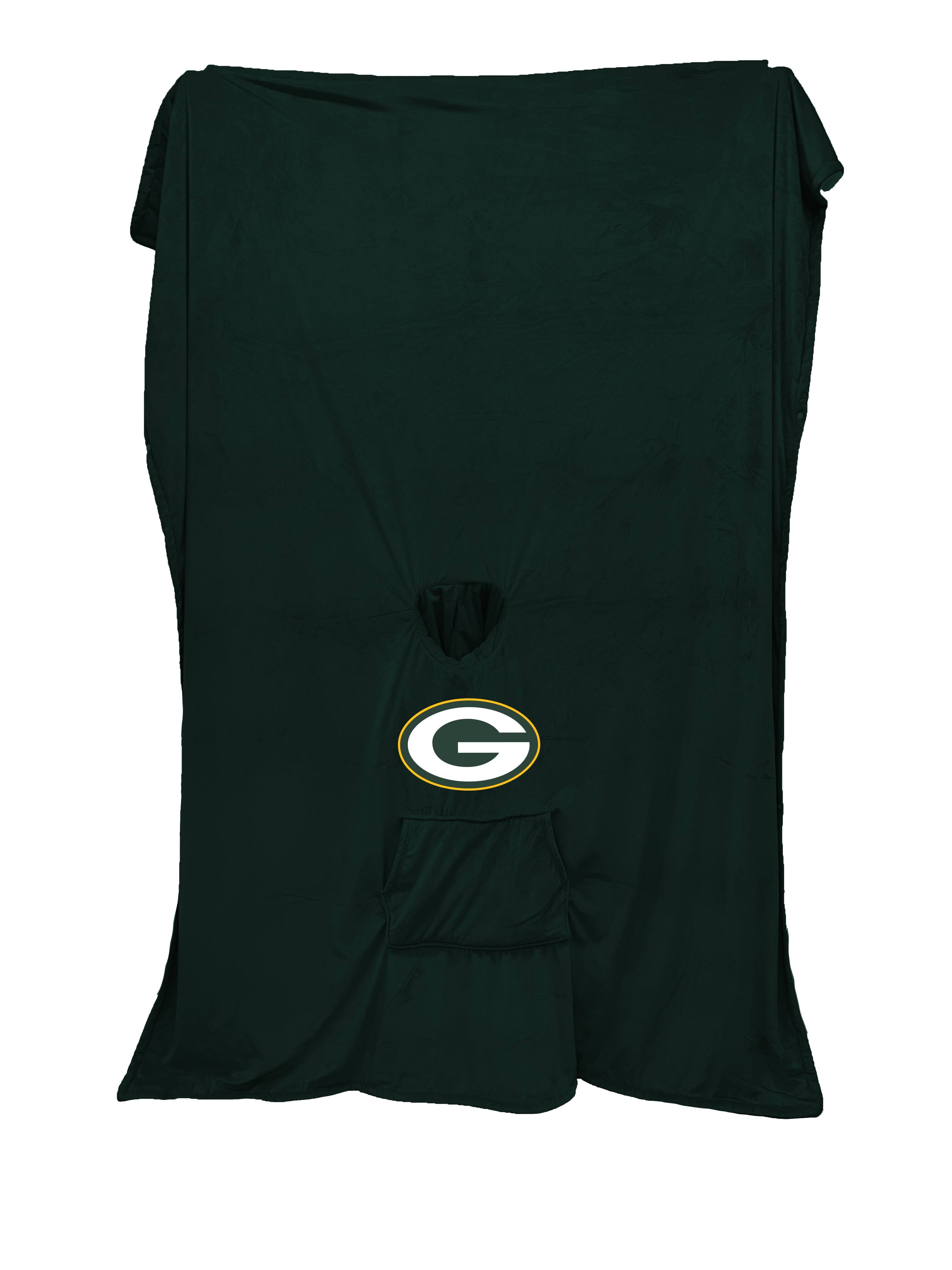 Alt View 2. Pegasus - Green Bay Packers 60" x 80" Logo Patch Team Color Bloncho with Sherpa - Multicolor.