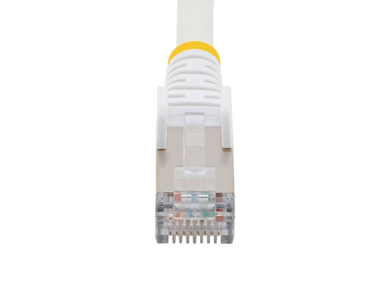Alt View 2. StarTech.com - StarTech 6in CAT6a LSZH 10GbE Patch Cable - White, 100W PoE++, Snagless RJ-45.