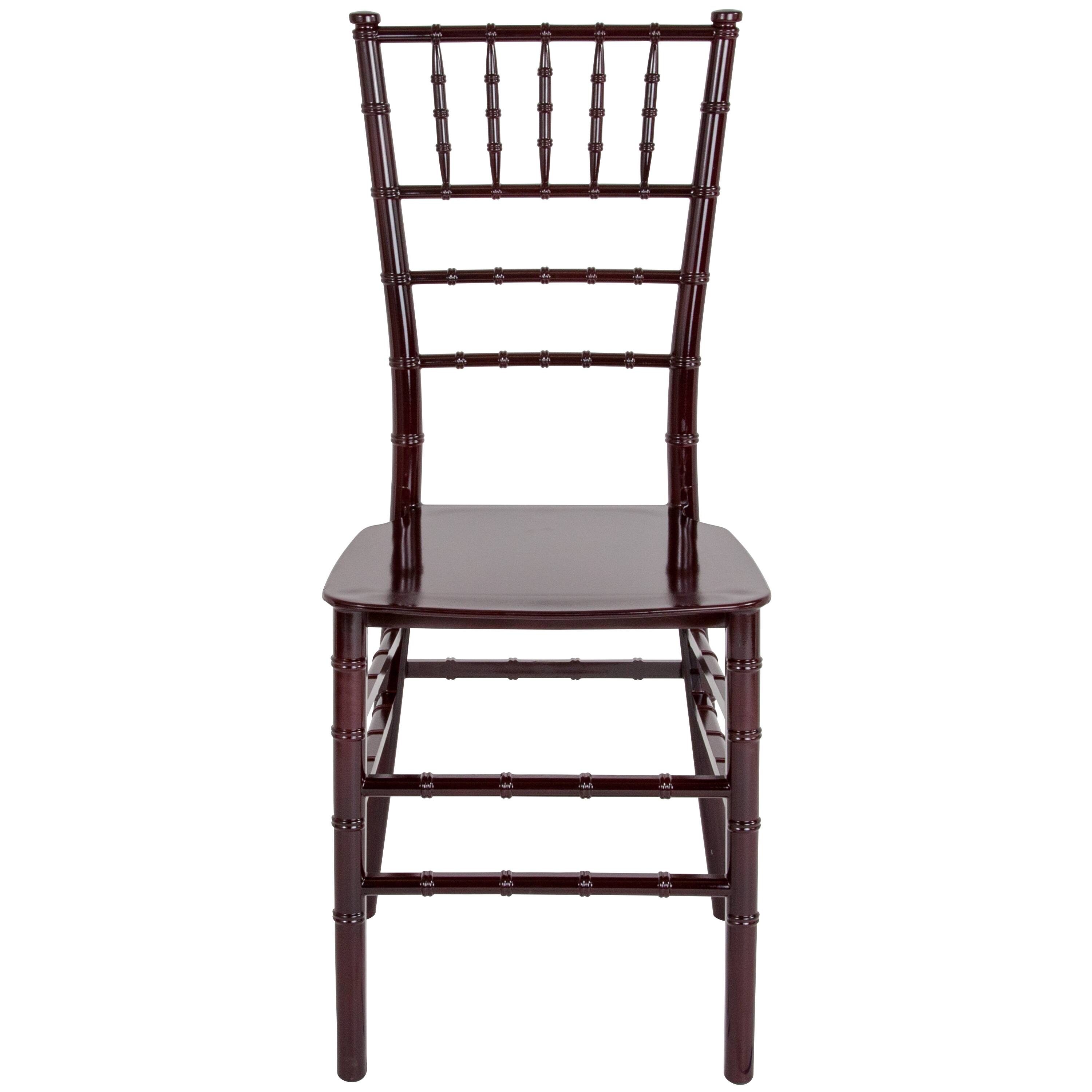 Alt View 5. Emma + Oliver - Resin Stacking Dining Chiavari Chair - Mahogany.