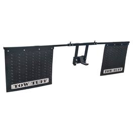 Tow Tuff - Universal Mounts Adjustable Mud Flaps, Works with 2.5” Receiver Hitches - Black