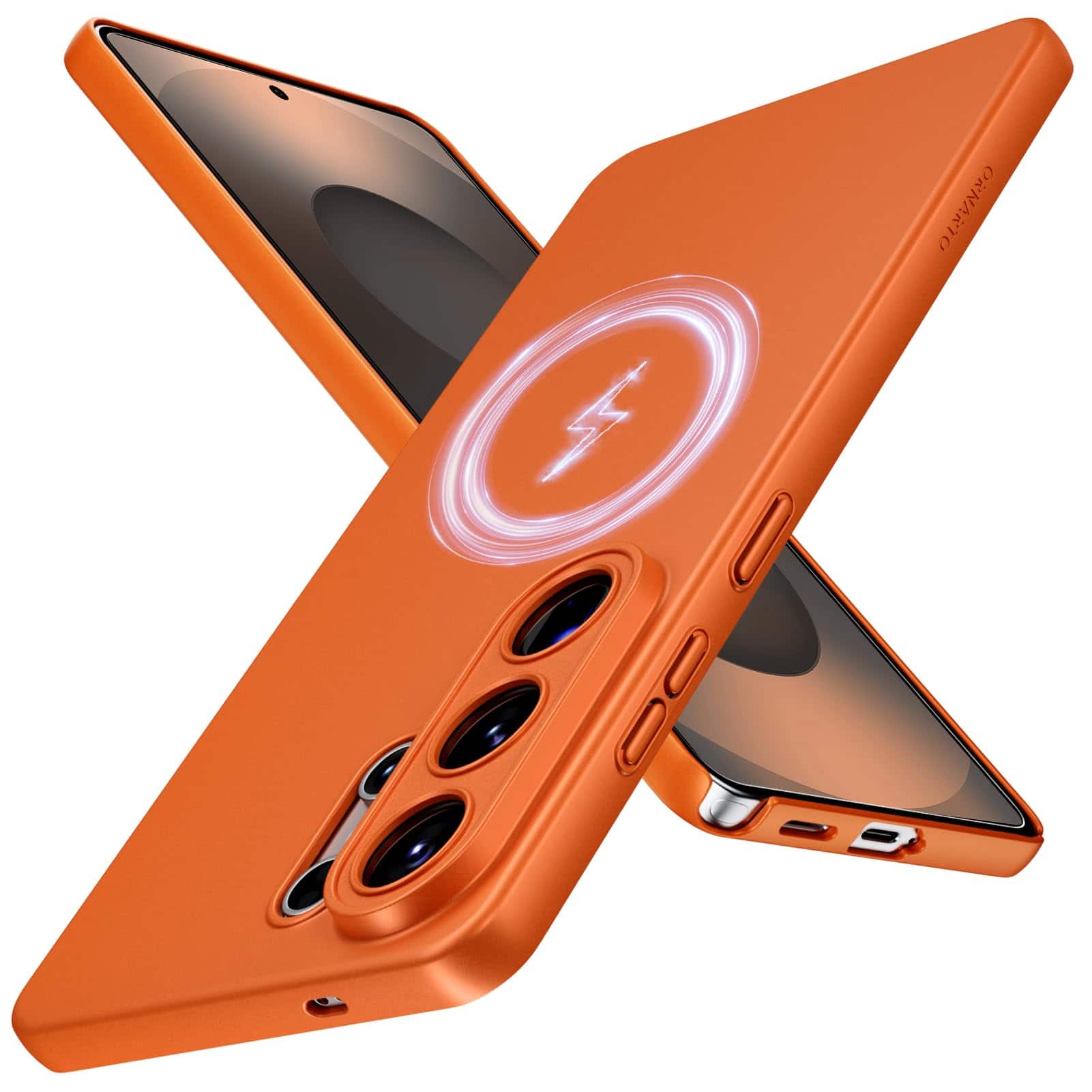 Ornarto - for Samsung Galaxy S26 Ultra Case with MagSafe - Ultra Slim Anti-Scratch Matte Hard PC Cover - Orange
