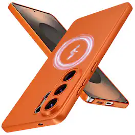 Ornarto - for Samsung Galaxy S26 Ultra Case with MagSafe - Ultra Slim Anti-Scratch Matte Hard PC Cover - Orange