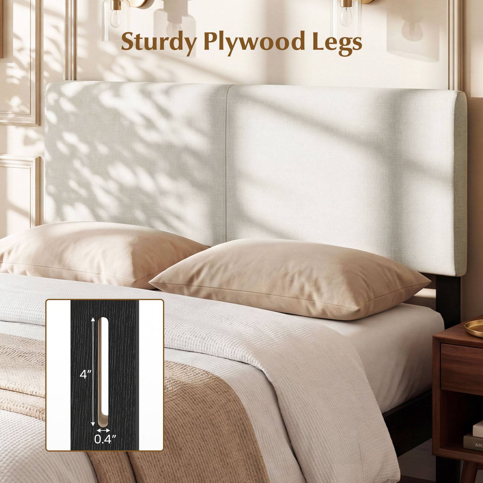Sturdy Plywood Legs  
4"  
0.4"