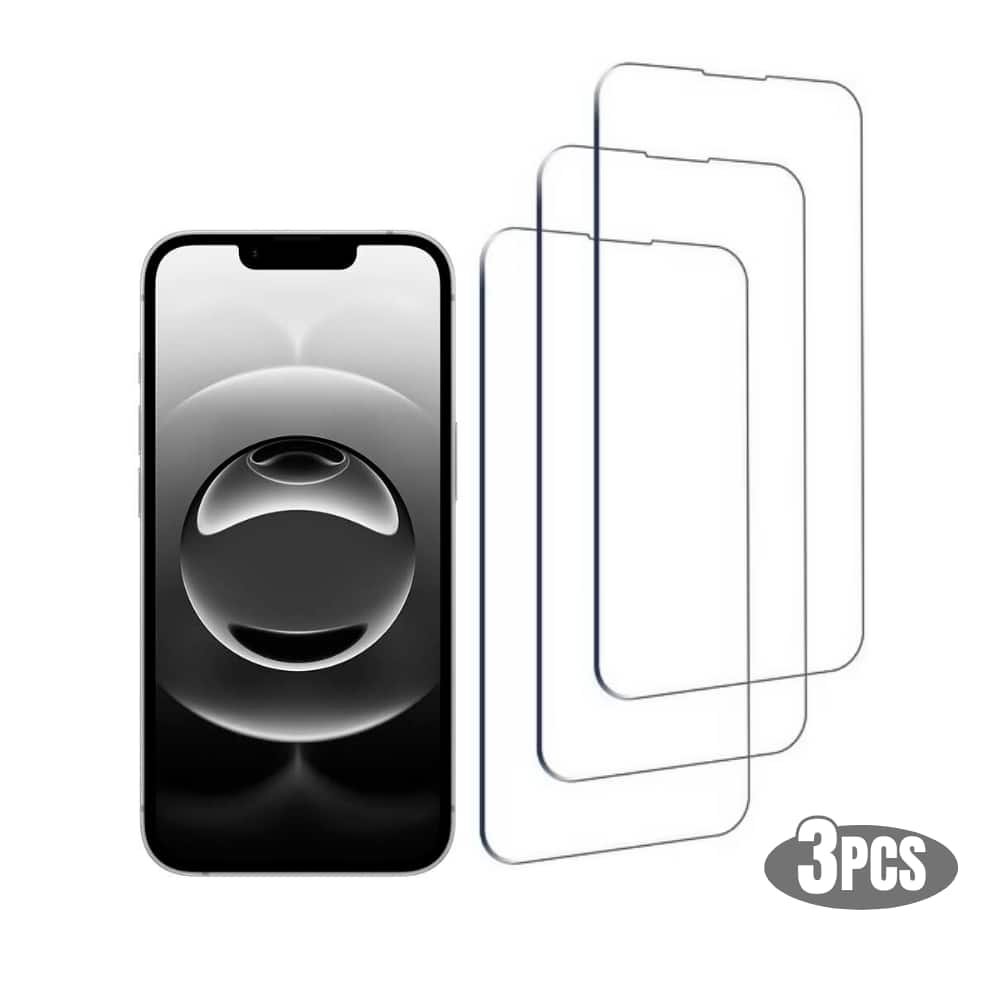 3-Pack Qixxronics Glass Screen Protector for iPhone 16e, 6.1 Inch Tempered Glass Screen Protector, Anti-Scratch HD - Clear