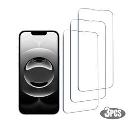 3-Pack Qixxronics Glass Screen Protector for iPhone 16e, 6.1 Inch Tempered Glass Screen Protector, Anti-Scratch HD - Clear