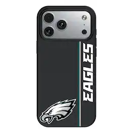 Keyscaper - NFL - Philadelphia Eagles iPhone Magnetic Bump Case - 15 Pro Max - Black