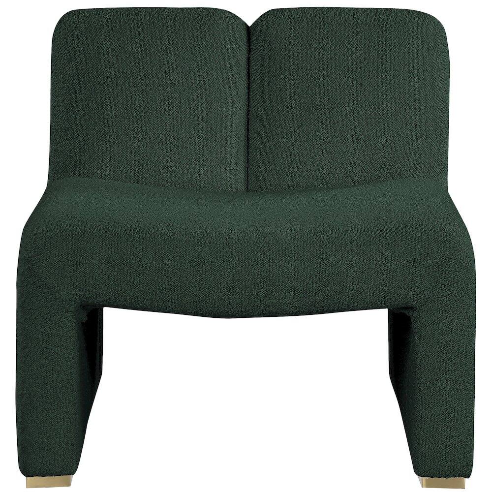 Alt View 2. Meridian Furniture - Alta Green Boucle Fabric Accent Chair - Green.