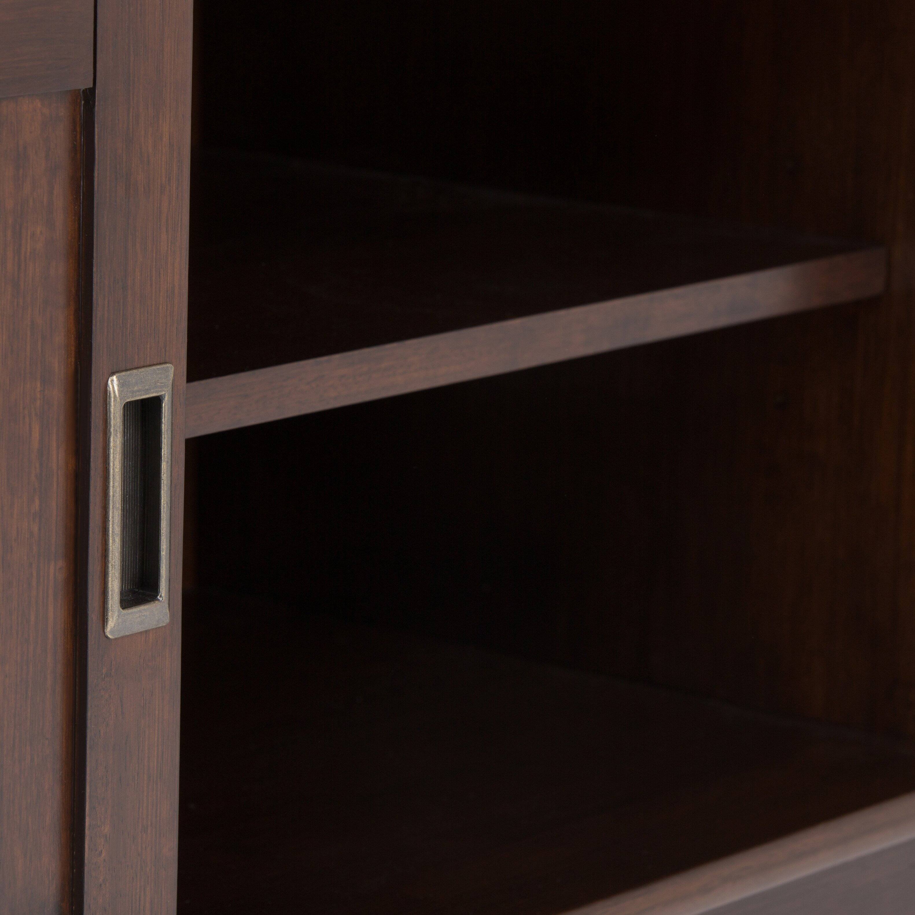 Alt View 10. Simpli Home - Draper SOLID HARDWOOD 60 inch Wide Mid Century Modern TV Media Stand in Medium Auburn Brown For TVs up to 65 inches - Medium Auburn Brown.