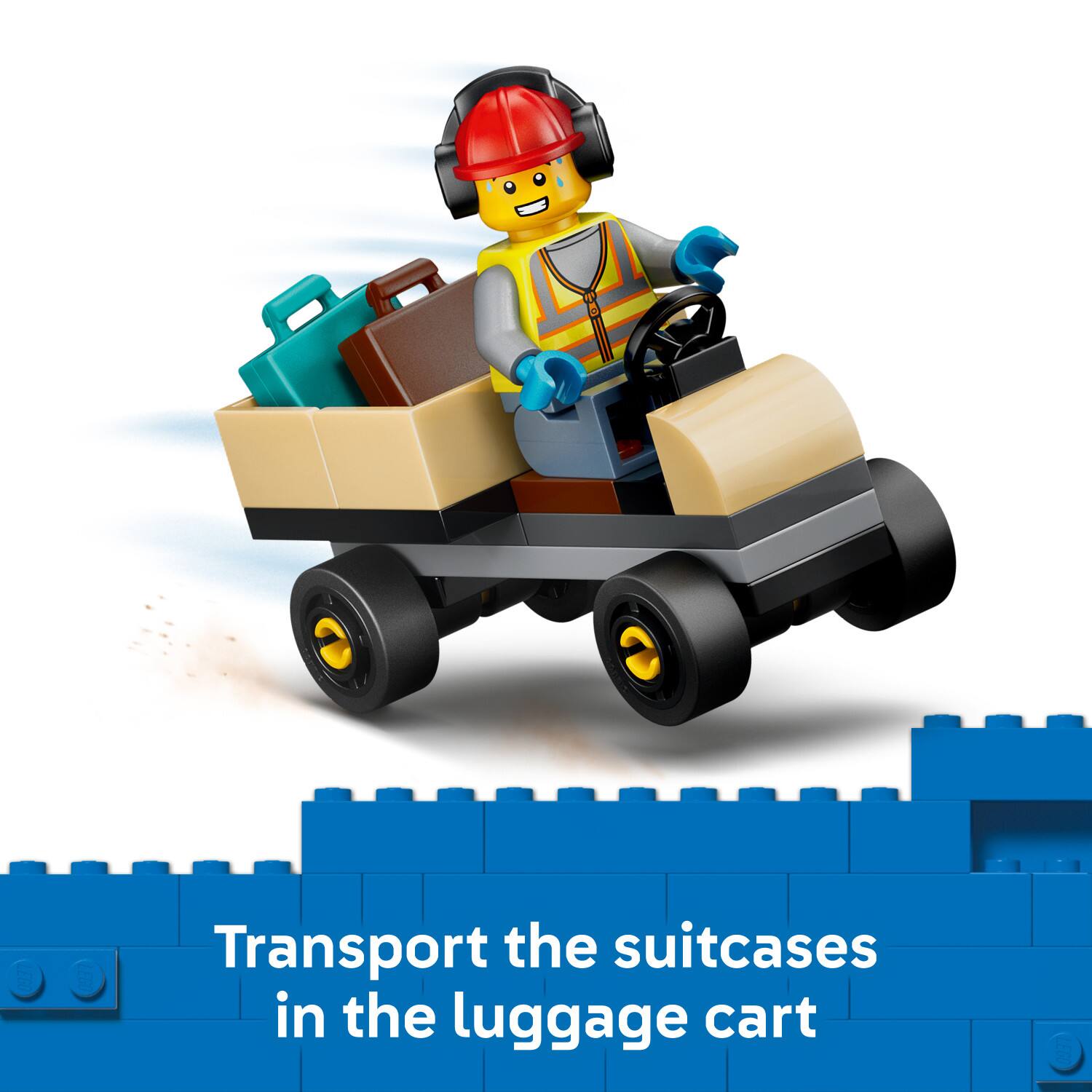 Transport the suitcases in the luggage cart