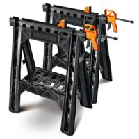 WORX - Clamping Sawhorses with Bar Clamps - Front_Zoom