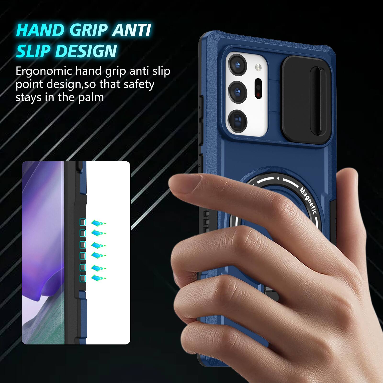 HAND GRIP ANTI SLIP DESIGN

Ergonomic hand grip anti slip point design, so that safety stays in the palm