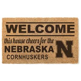 Jardine - Nebraska Huskers 18" x 30" Welcome Doormat - Brown