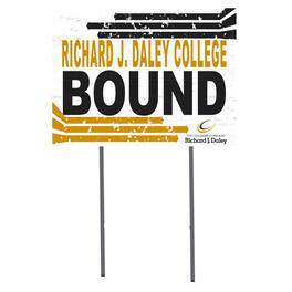 Jardine - Richard J Daley College Bulldogs 18'' x 24'' Bound Yard Sign - White