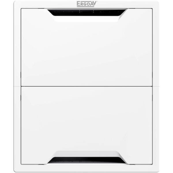 Angle. ErgoAV - ErgoAV In Wall AV Accessory Box - White.