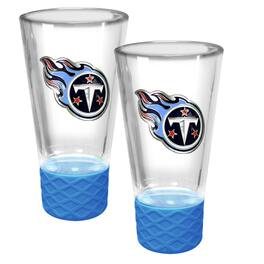 Great American Products - Tennessee Titans 2-Pack 4oz. Cheer Shot Set with Silicone Grip - Blue