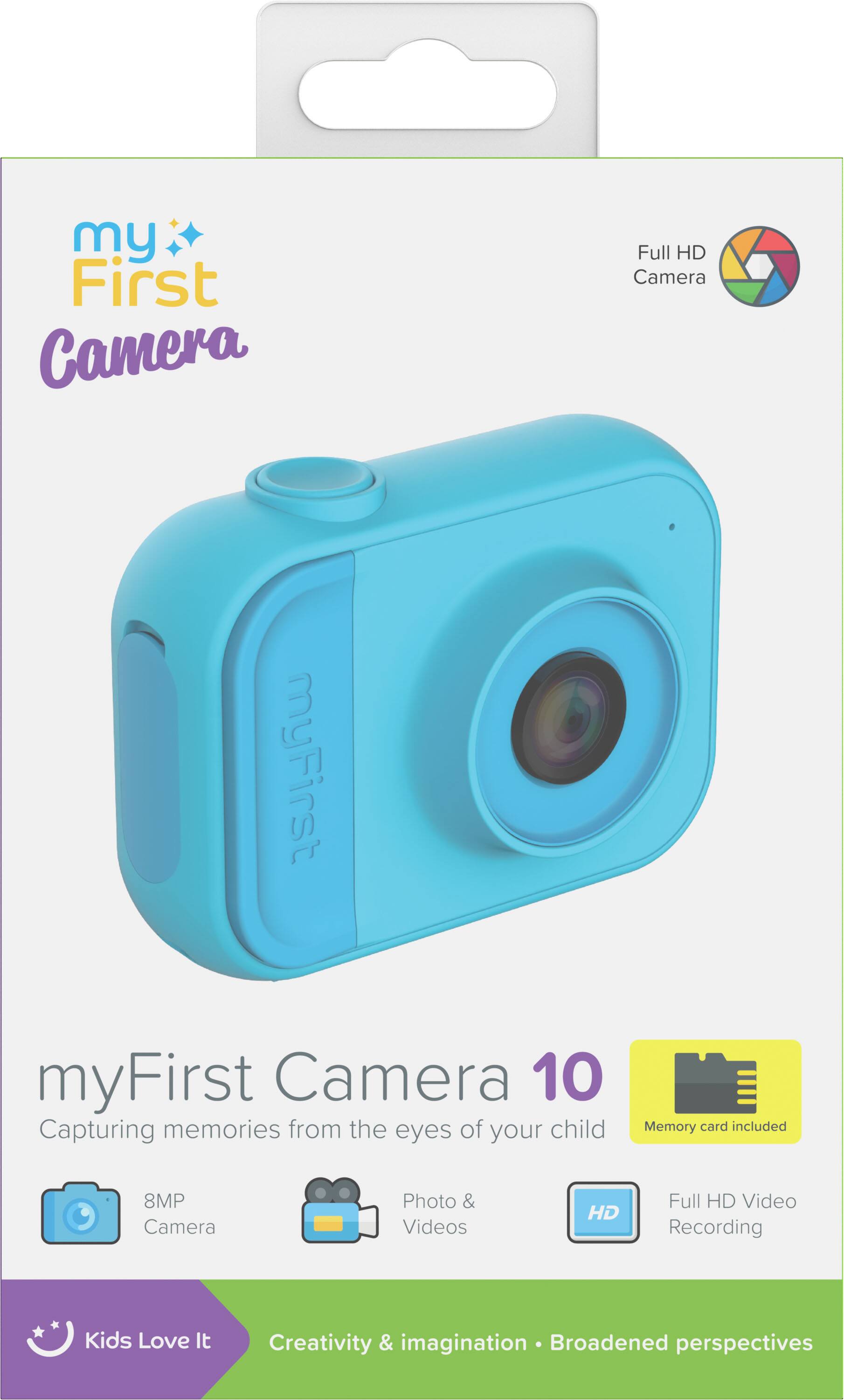 my First Camera Full HD Camera myFirst Camera 10 Capturing memories from the eyes of your child Memory card included 8MP Camera Photo & Videos HD Full HD Video Recording Kids Love It Creativity & imagination Broadened perspectives