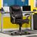 Left. Serta - AIR Health & Wellness Mid-Back Manager's Chair - Black.