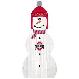 Fan Creations - Ohio State Buckeyes 31'' Snowman Leaner - White
