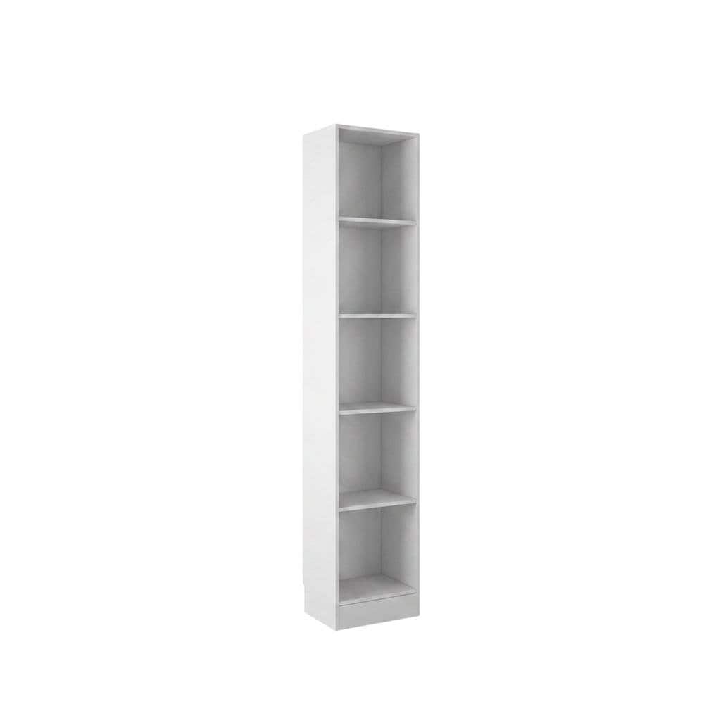 FurniFact - Tall 5 Shelf Bookcase - Stylish Narrow Bookshelf for Home or Office - White price history on PriceWatchPro