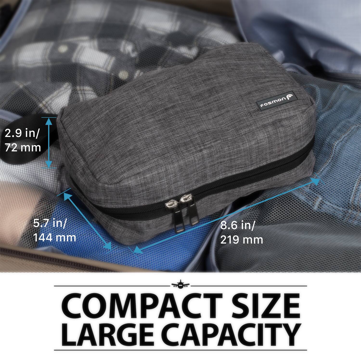 COMPACT SIZE LARGE CAPACITY

FoSMON 2.9 in/ 72 mm
5.7 in/ 144 mm
8.6 in/ 219 mm