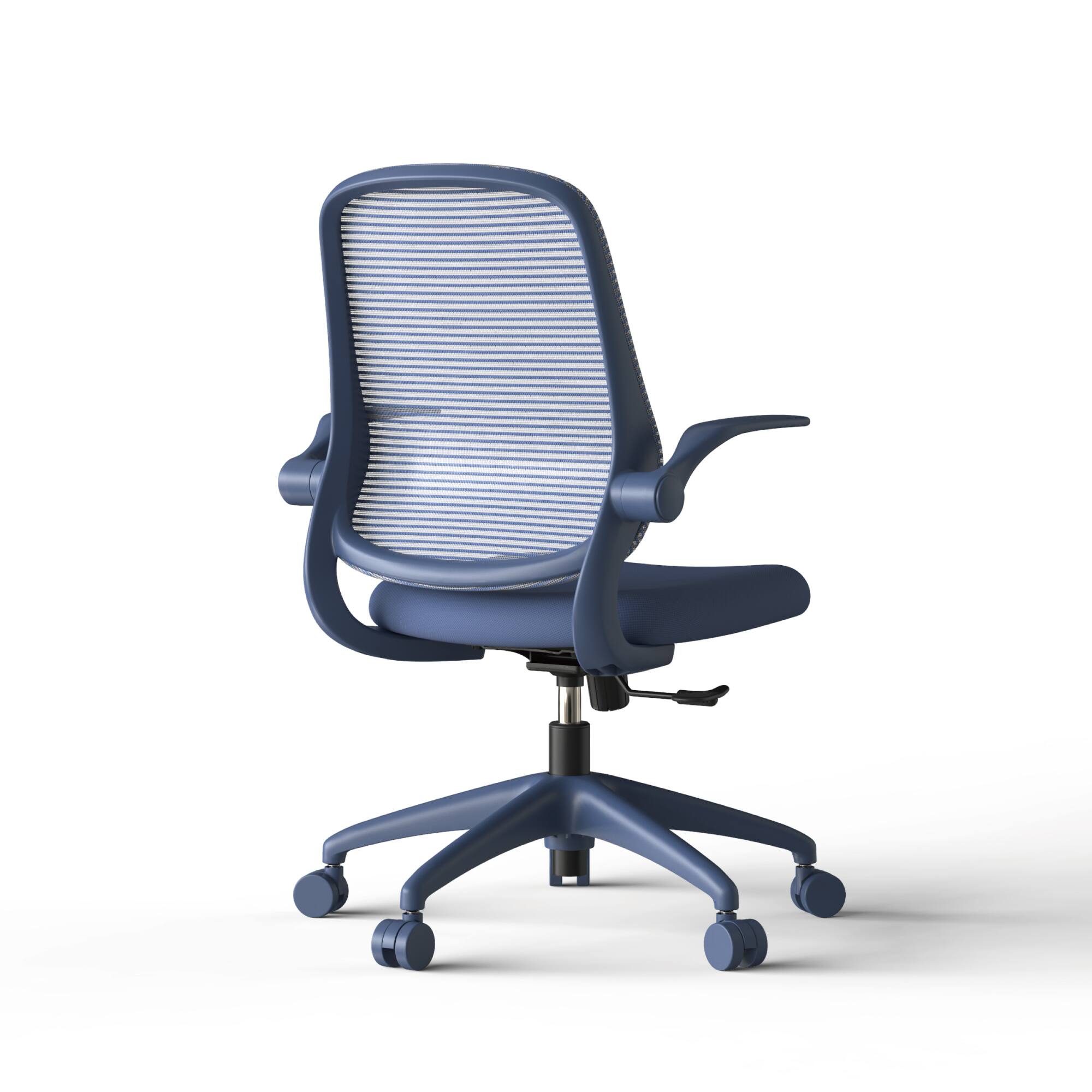 Alt View 4. Forest'nSky - Modern Ergonomic Office Chair – BIFMA Certified, 3D Flipping Arms, Fabric High-Back Executive Desk Chair,Blue - Blue.