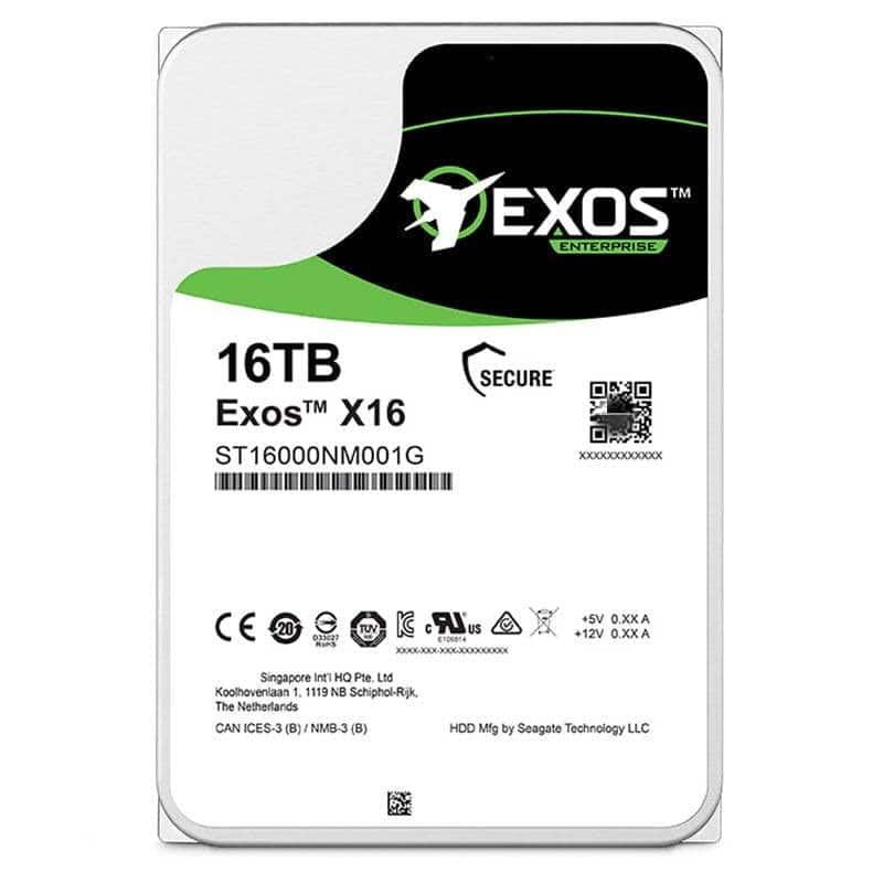 Seagate - Exos 16TB Enterprise HDD X16 SATA 6Gb/s 7200 RPM 256MB Cache 3.5" Internal Hard Drive ST16000NM001G - OEM