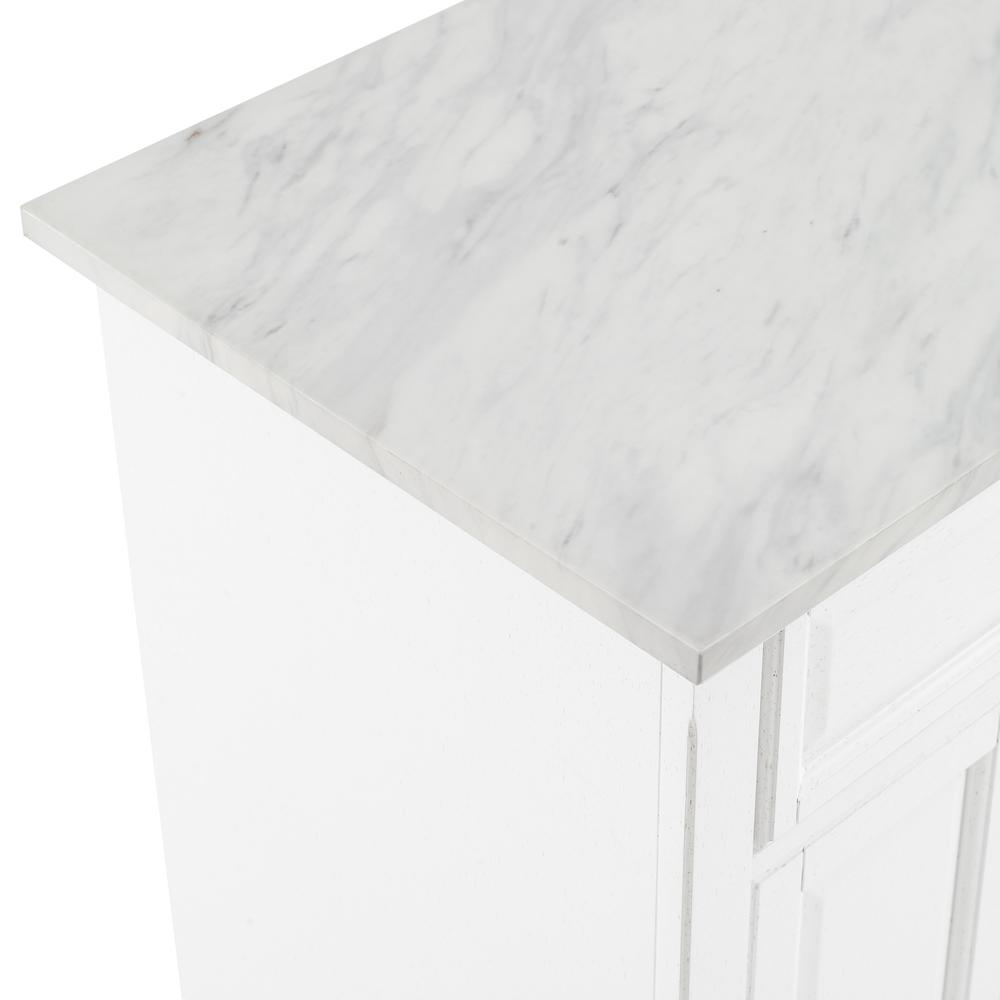 Alt View 2. Crosley Furniture - Avery Kitchen Island/Cart - Distressed White.