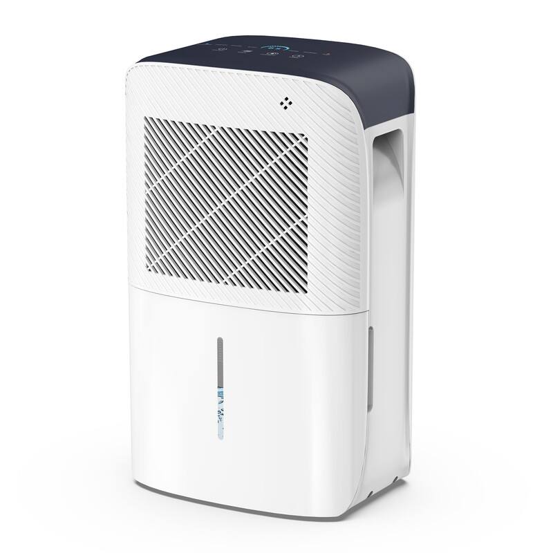 Alt View 1. Edendirect - 38 pt. 2000 sq. ft. Portable Dehumidifier in White with 6.55 pt. Bucket, Auto Defrost, Continuous Run, 2-Fan Speeds.