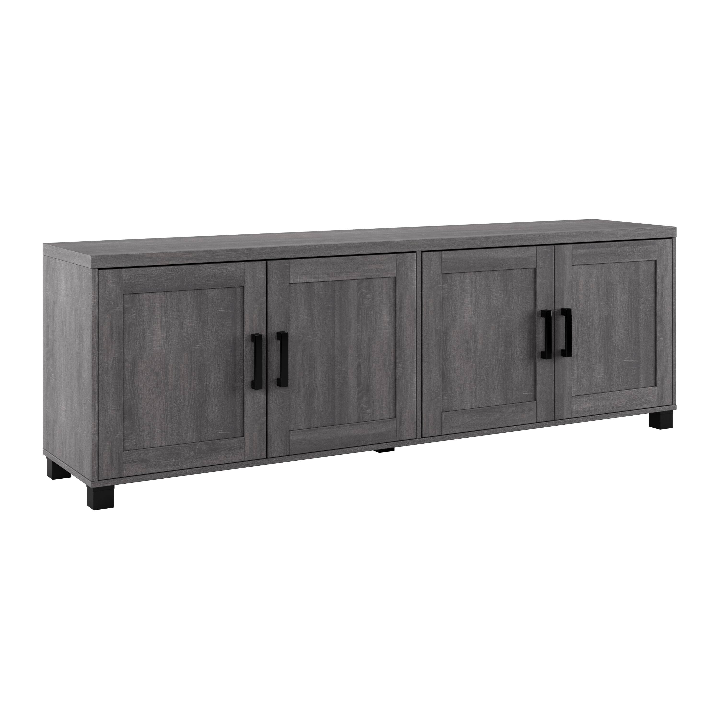 Left. CorLiving - Virlomi Collection TV Stand with Enclosed Cabinets for Most TVs up to 85" - Dark Gray.