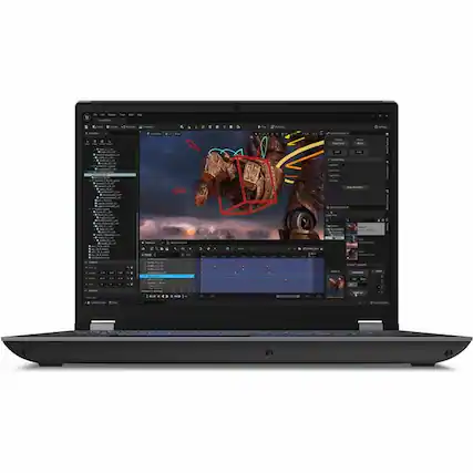 Front. Lenovo - Lenovo ThinkPad P16 Gen 2 21FA005AUS 16" Mobile Workstation - WQXGA - 165 Hz - Intel Core i7 14th Gen i7-14700HX - 32 GB - Storm Gray,Villi Black.