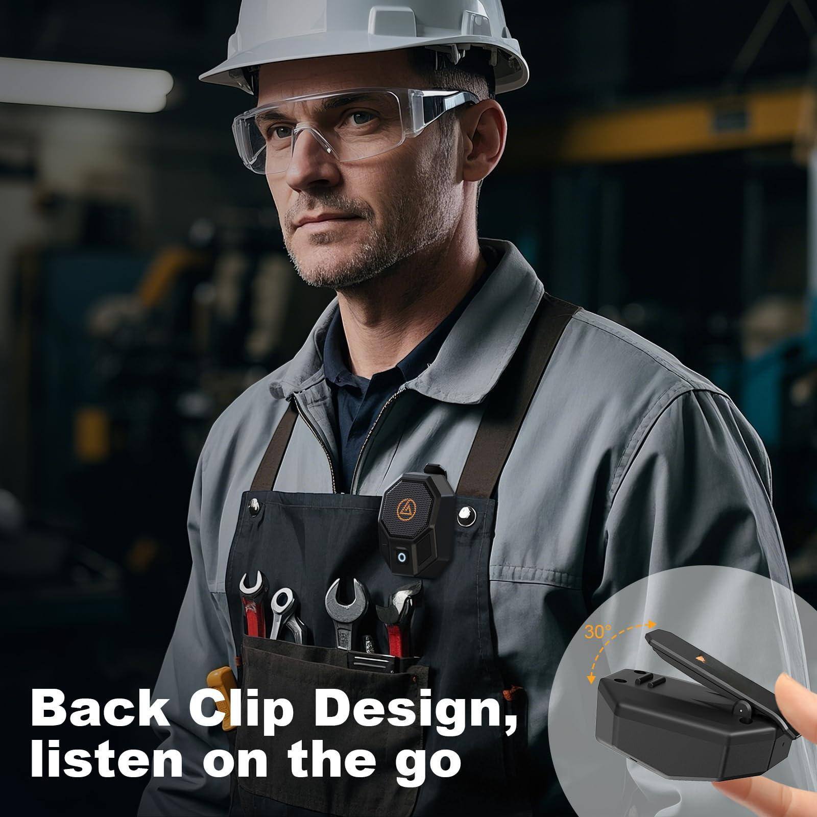 Back Clip Design, listen on the go