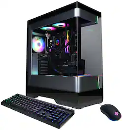 CyberPowerPC - Gaming Desktop - Intel Core Ultra 9 285 2025 - AMD Radeon RX 9060 XT 16GB - 32GB DDR5 Memory - 2TB SSD Storage - Black