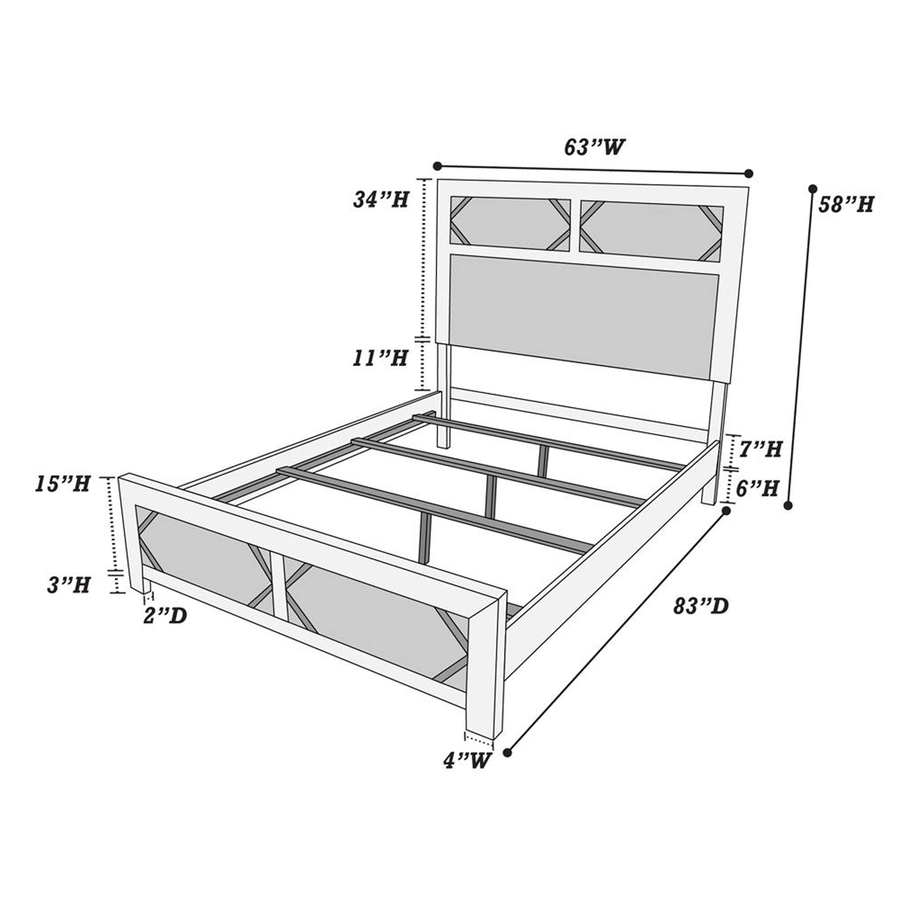 63"W x 34"H x 58"H x 11"H x 15"H x 7"H x 6"H x 3"H x 2"D x 83"D x 4"W