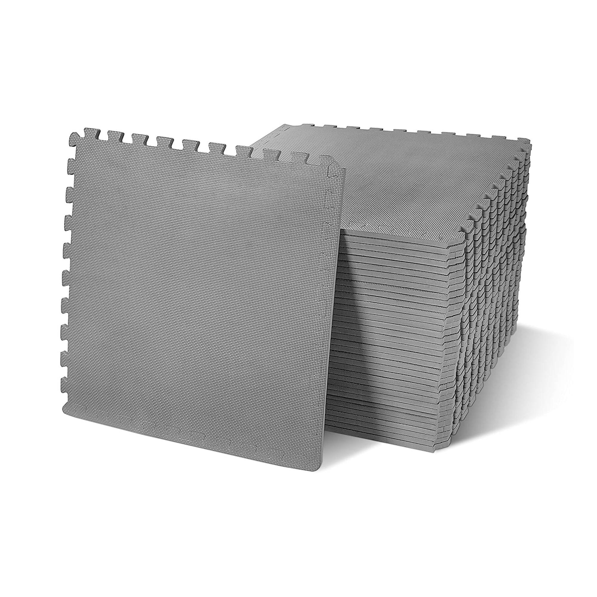 Alt View 8. BalanceFrom Fitness - BalanceFrom Fitness 144 Sq Ft Interlocking EVA Foam Exercise Mat Tiles, Gray - Grey.