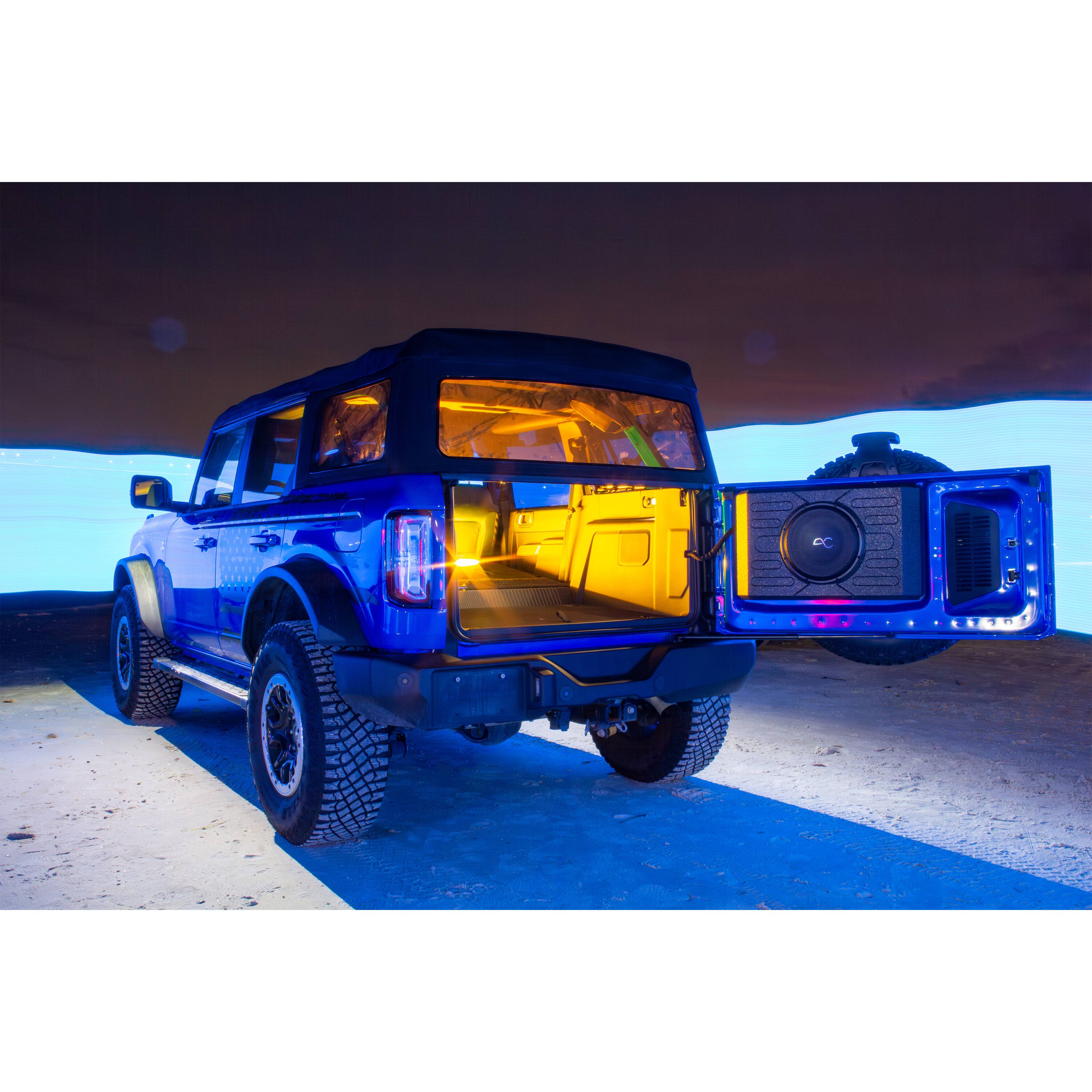 Alt View 23. AudioControl - 12” Single-Voice-Coil 2-Ohm Loaded Subwoofer Enclosure - Black.