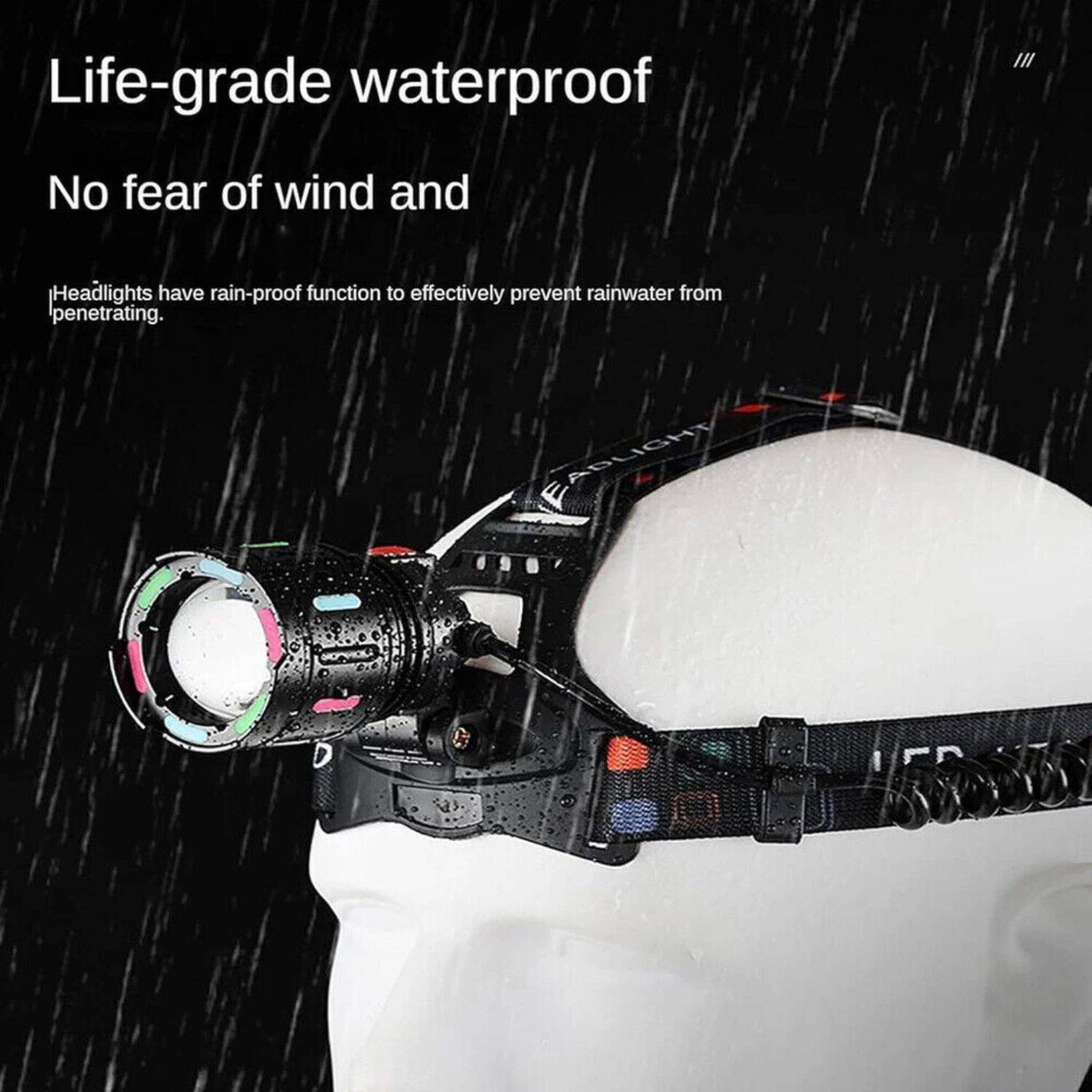 Life-grade waterproof  
No fear of wind and rain  

Headlights have rain-proof function to effectively prevent rainwater from penetrating.