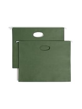 Smead - 100% Recycled Hanging File Jacket, 3 1/2" Expansion, Letter Size, 10/Box - Standard Green