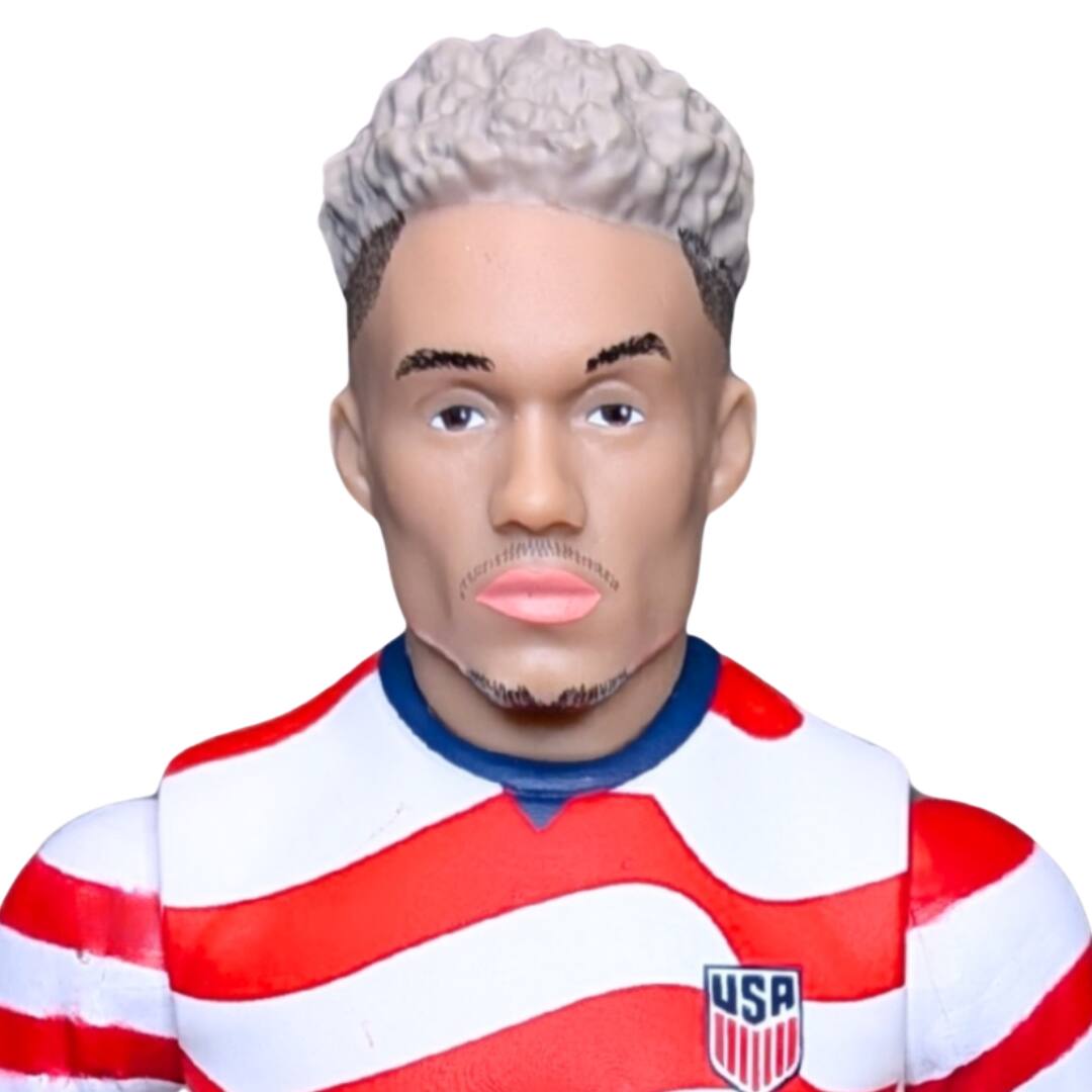 Alt View 5. Banbo Toys - Banbo Toys SOCKERS 2026 USMNT Antonee Robinson (Home Jersey) 8" Collectible Soccer Action Figure.