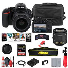 Nikon - D5600 DSLR Camera W/ 18-55mm Lens 1576 - Basic Bundle - Black